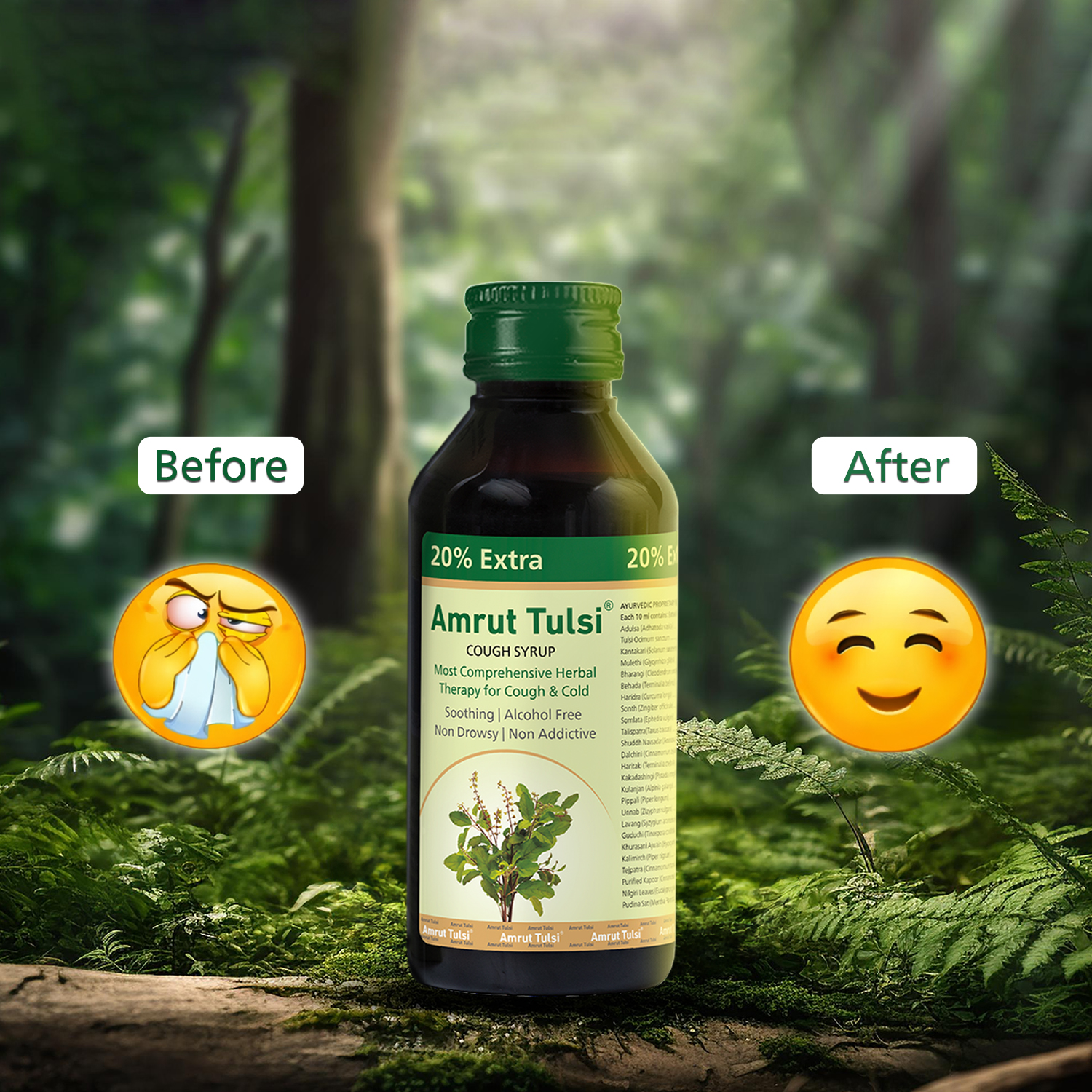 Amrut Tulsi Cough Syrup 120ml