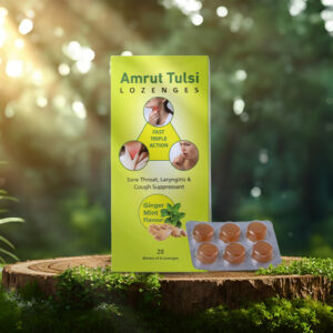 Amrut Tulsi Lozenges Ginger Mint