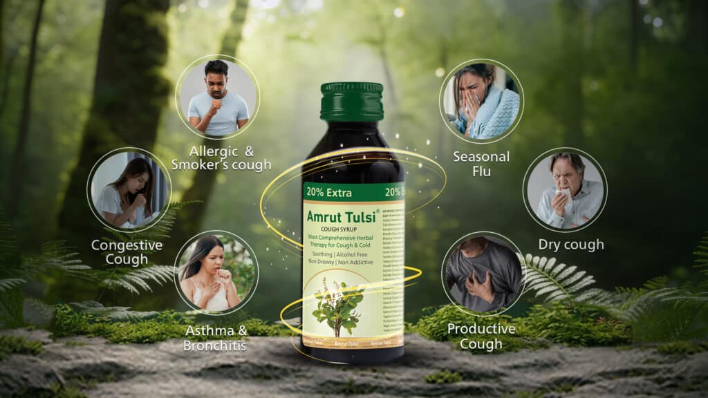 How Amrut Tulsi Syrup Helps Reduce Cough Naturally